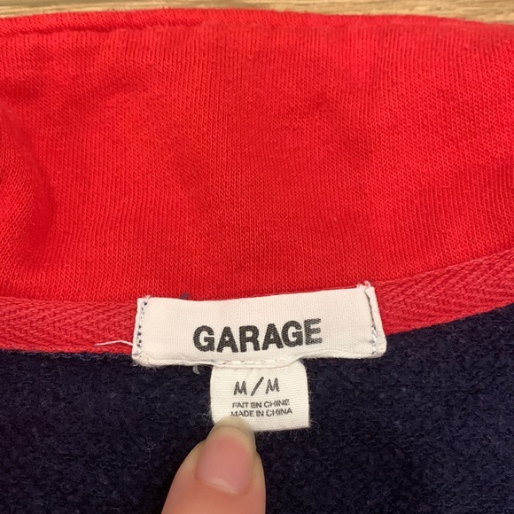 Garage - M • Navy blue, white and red • Collared crewneck with zipper • - Picture 7 of 7